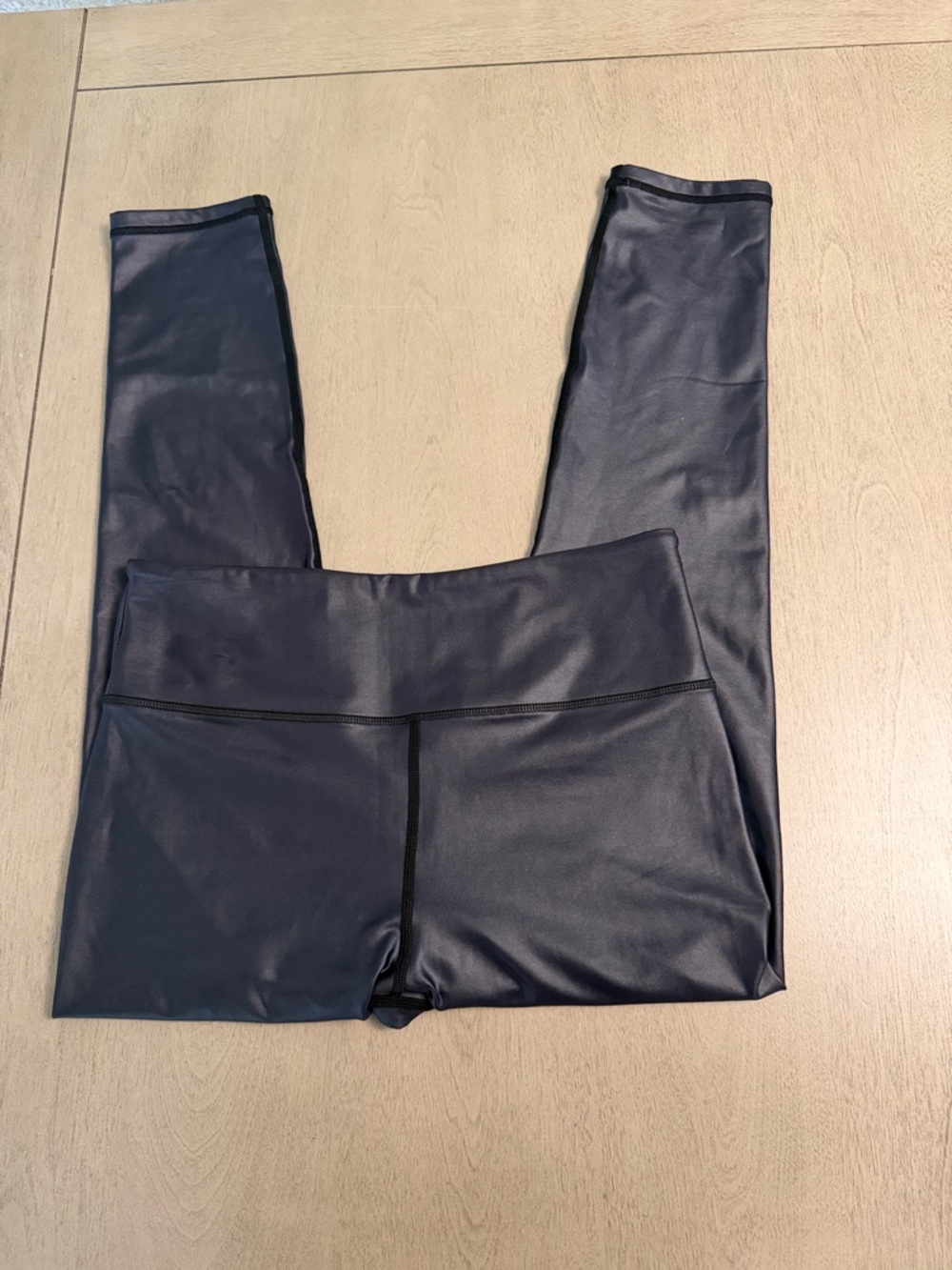 High-Rise Black Faux Leather Leggings